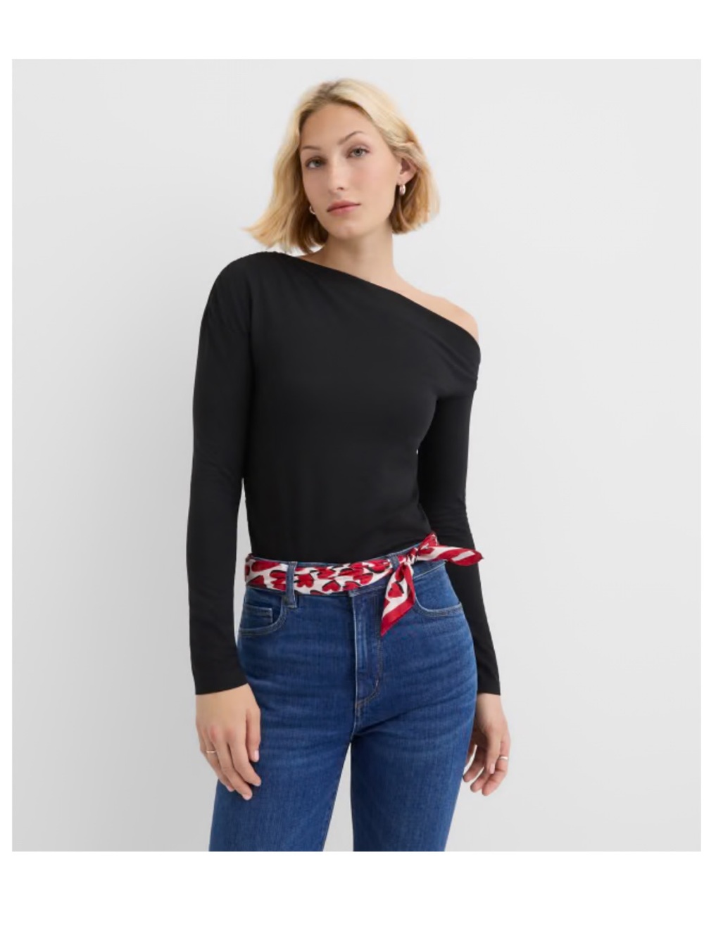 Asymmetrical Off The Shoulder Top
